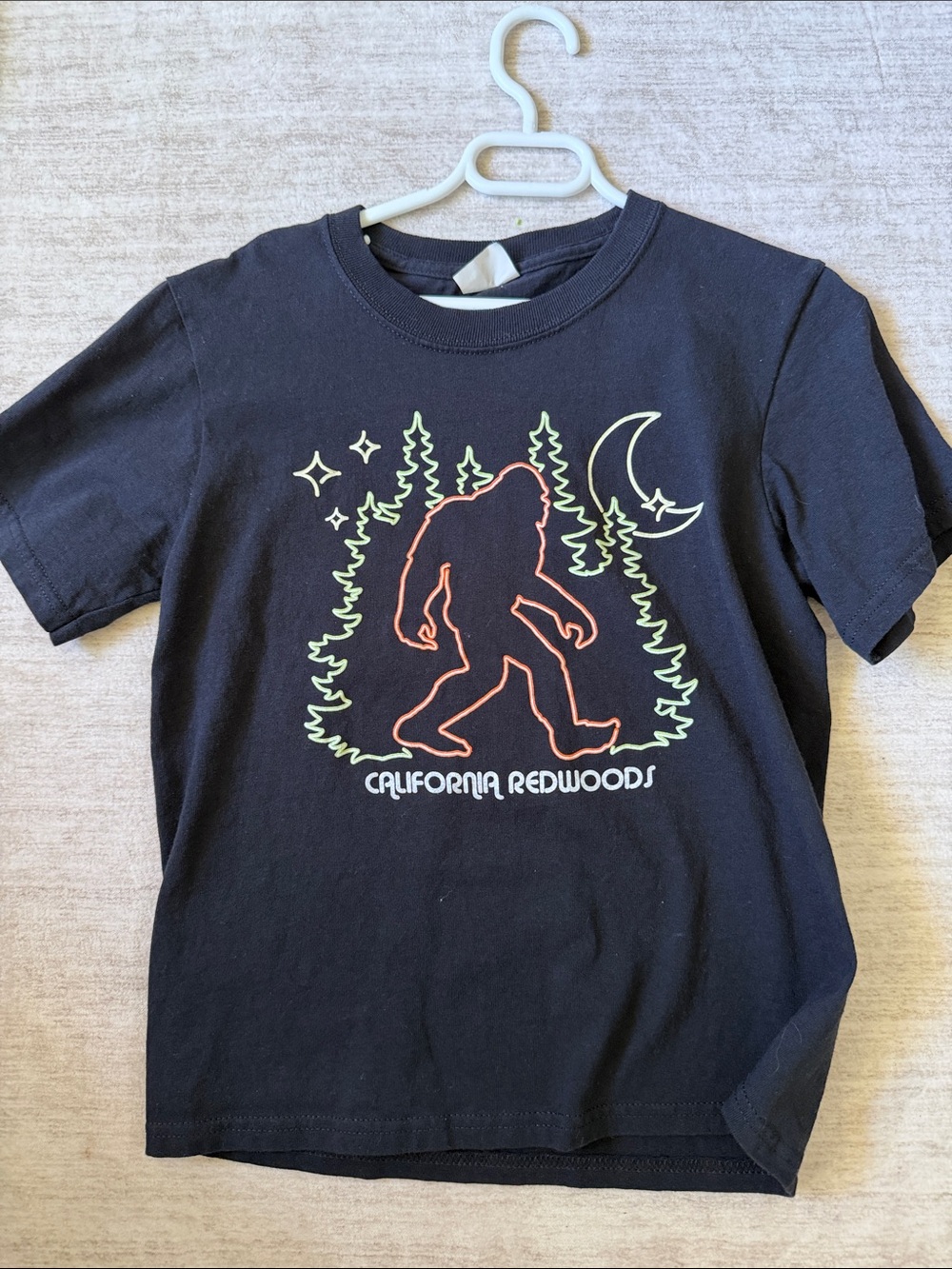 California Redwoods Kids Graphic Tee - Black glow in the dark